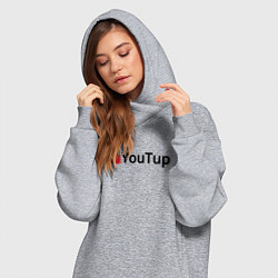 Женское худи-платье Youtup youtube, цвет: меланж — фото 2