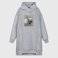 Женское худи-платье Graphic abstract, цвет: меланж