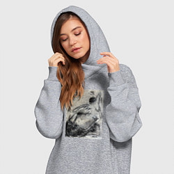 Женское худи-платье Graphic painting, цвет: меланж — фото 2