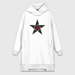 Женское худи-платье Black star USSR, цвет: белый