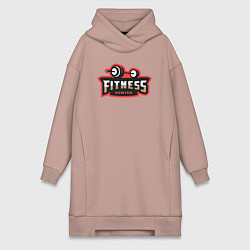Женское худи-платье Sport fitness center, цвет: пыльно-розовый
