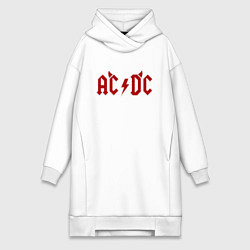 Женское худи-платье AC DC devil, цвет: белый