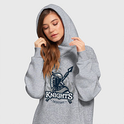 Женское худи-платье Судьба рыцаря, цвет: меланж — фото 2