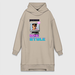 Женское худи-платье Y2K Vibes, цвет: миндальный