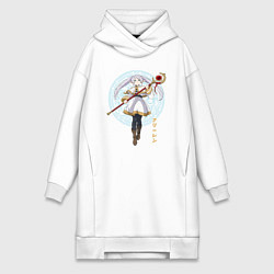 Женское худи-платье Волшебница Фрирен, цвет: белый