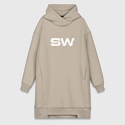 Женское худи-платье Street Workout OldSchool White Hoodie, цвет: миндальный
