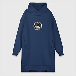 Женское худи-платье Grand Theft Auto 4, цвет: тёмно-синий