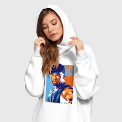 Женское худи-платье 50 cent rapper, цвет: белый — фото 2