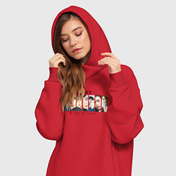 Женское худи-платье Got7 назови мое имя, цвет: красный — фото 2