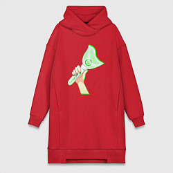 Женское худи-платье Got7 лайтстик, цвет: красный