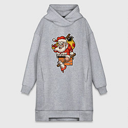 Женская толстовка-платье Киллер Санта