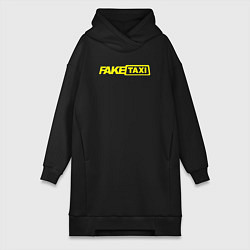 Женское худи-платье Fake taxi black, цвет: черный