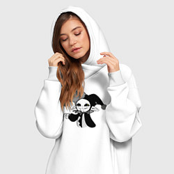 Женское худи-платье Мультяшный клоун, цвет: белый — фото 2