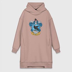 Женское худи-платье Ravenclaw факультет, цвет: пыльно-розовый