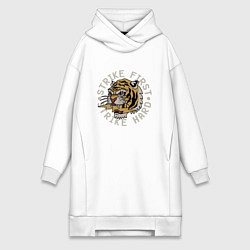 Женское худи-платье Бей первым, цвет: белый