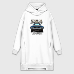 Женское худи-платье Маслкар Ford Mustang 1973 года, цвет: белый
