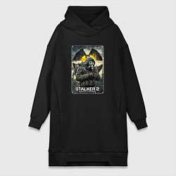 Женское худи-платье Stalker 2 heart of chornobyl, цвет: черный