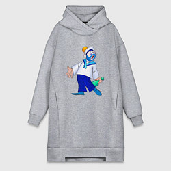 Женское худи-платье Морячок, цвет: меланж