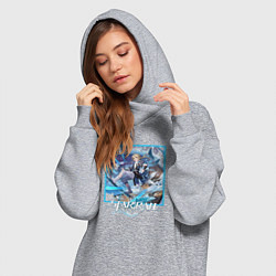 Женское худи-платье Яньцин, цвет: меланж — фото 2