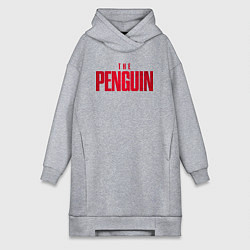 Женское худи-платье The penguin logo, цвет: меланж