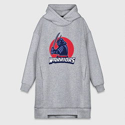 Женское худи-платье Samurai warriors, цвет: меланж