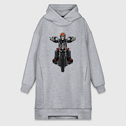 Женское худи-платье Dead racer, цвет: меланж