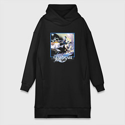 Женское худи-платье Михаил-Шарль Легворк, цвет: черный