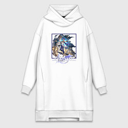 Женское худи-платье Доктор Рацио, цвет: белый