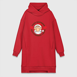 Женское худи-платье Твои желания расстраивают санту, цвет: красный