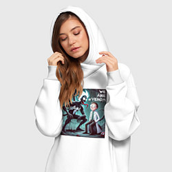 Женское худи-платье Rick and Morty - we are Venom, цвет: белый — фото 2