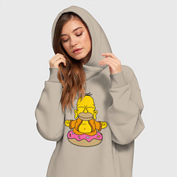 Женское худи-платье Homer yoga, цвет: миндальный — фото 2