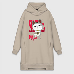 Женское худи-платье Турбо бабка, цвет: миндальный