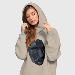 Женское худи-платье Boss mask, цвет: миндальный — фото 2