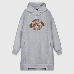 Женское худи-платье Сделано в России, цвет: меланж