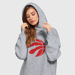 Женское худи-платье Raptors ball, цвет: меланж — фото 2