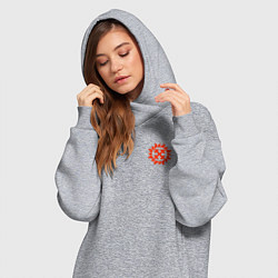 Женское худи-платье Символ богини Мары, цвет: меланж — фото 2
