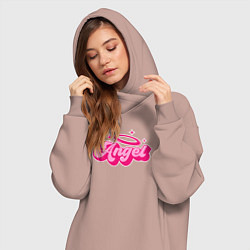 Женское худи-платье Angel vibe, цвет: пыльно-розовый — фото 2