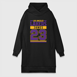 Женское худи-платье Lakers - James 23, цвет: черный