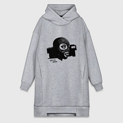 Женская толстовка-платье A girl with a snarl in a mask