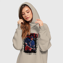 Женское худи-платье Лучший хоккеист Уэйн Гретски, цвет: миндальный — фото 2