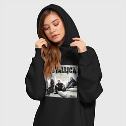 Женское худи-платье Metallica - cool guys, цвет: черный — фото 2
