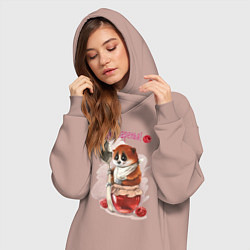 Женское худи-платье С днем варенья, цвет: пыльно-розовый — фото 2