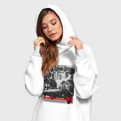 Женское худи-платье Grand theft auto ганстеры, цвет: белый — фото 2