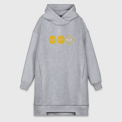 Женское худи-платье Depeche Mode - mute records ltd, цвет: меланж