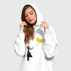 Женское худи-платье Wu-Tang Banksy, цвет: белый — фото 2