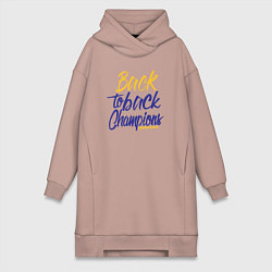 Женское худи-платье Golden State back to back, цвет: пыльно-розовый