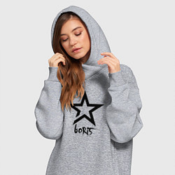 Женское худи-платье Boris -star, цвет: меланж — фото 2
