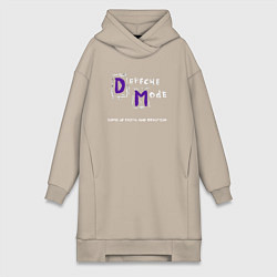 Женское худи-платье Depeche Mode - Sofad release, цвет: миндальный