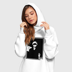 Женское худи-платье Сатору годжо манга, цвет: белый — фото 2