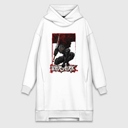 Женское худи-платье Берсерк Гатс меч, цвет: белый